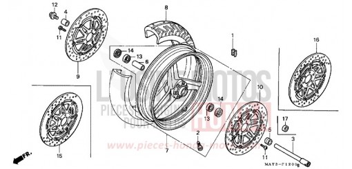 ROUE AVANT CBR1100XX3 de 2003